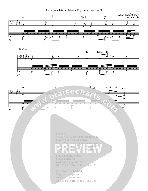 Firm Foundation Rhythm Chart (Jamie Harvill)