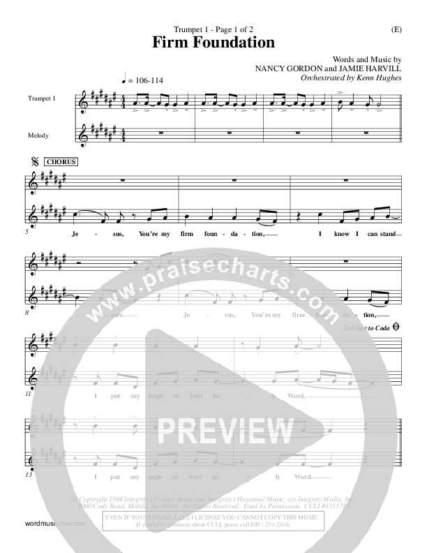 Firm Foundation Trumpet 1 (Jamie Harvill)