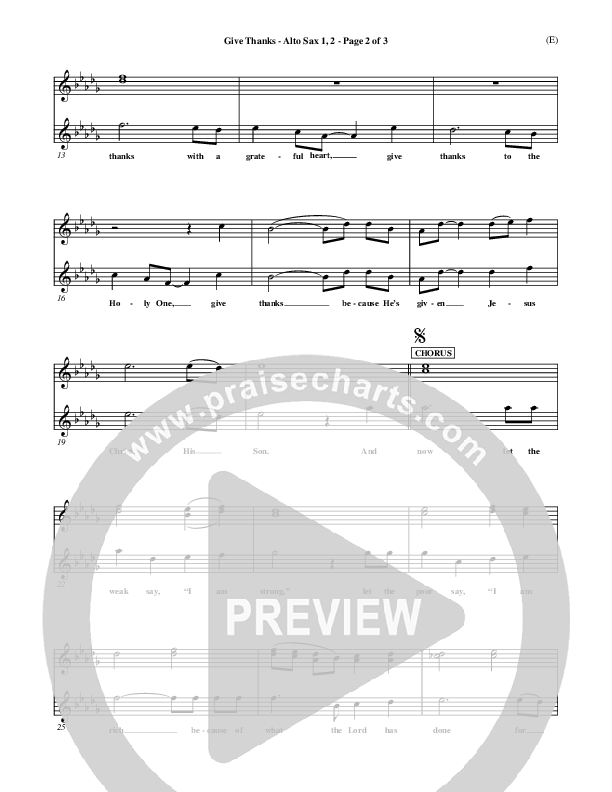 Give Thanks Alto Sax 1/2 (Henry Smith)