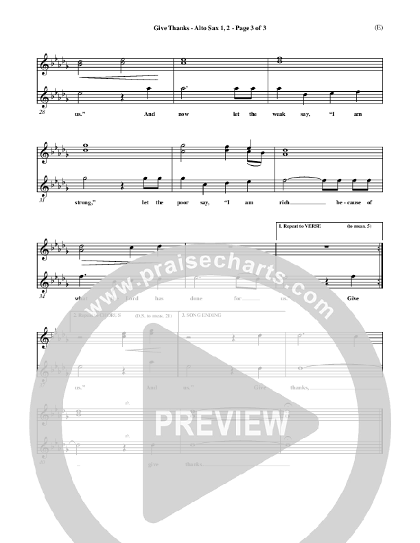 Give Thanks Alto Sax 1/2 (Henry Smith)