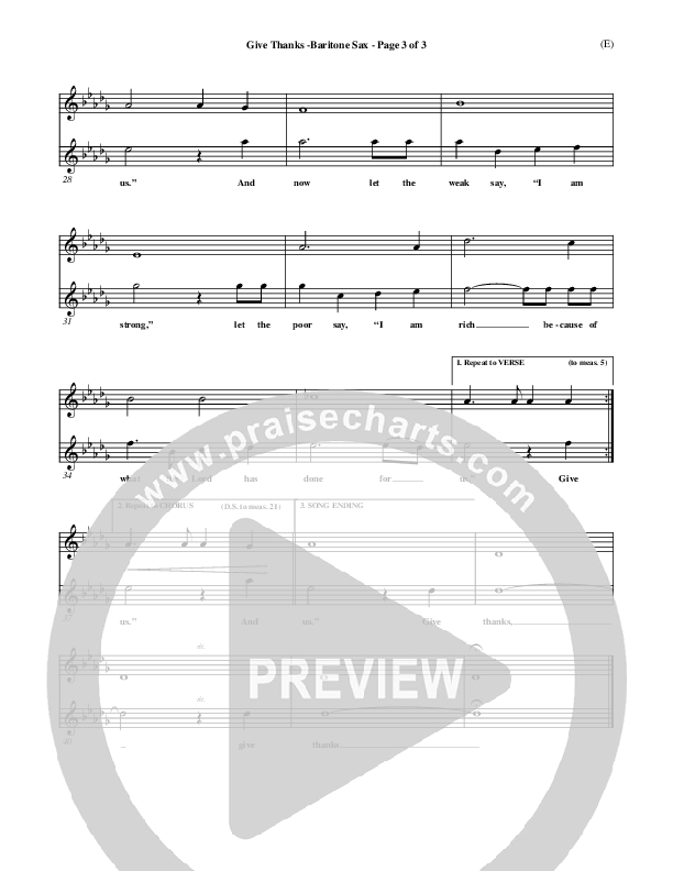 Give Thanks Bari Sax (Henry Smith)