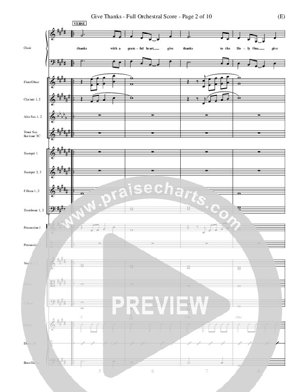 Give Thanks Conductor's Score (Henry Smith)