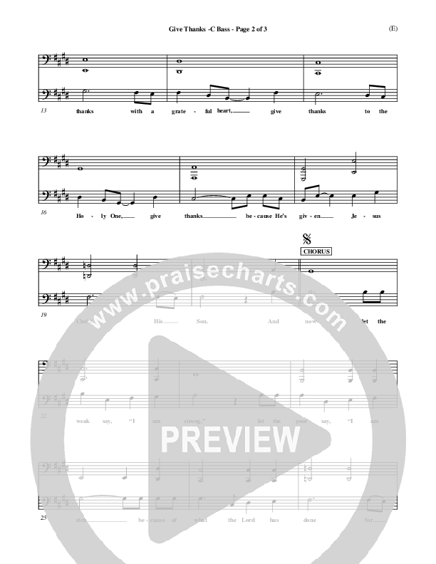 Give Thanks Contrabass (Henry Smith)