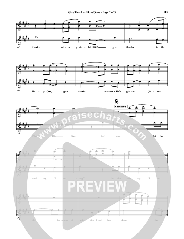 Give Thanks Flute/Oboe (Henry Smith)