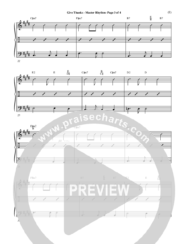 Give Thanks Rhythm Chart (Henry Smith)