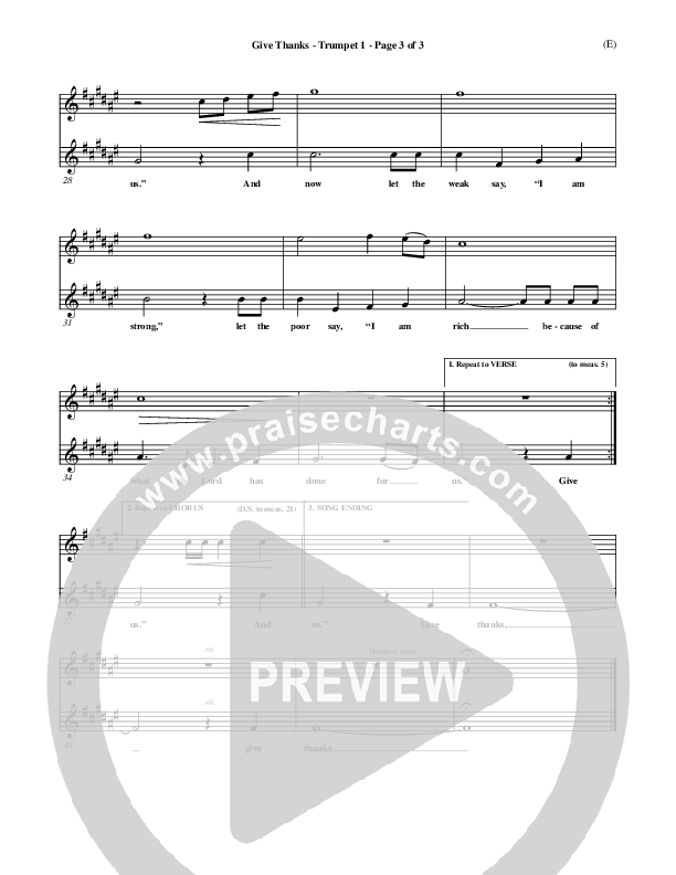 Give Thanks Trumpet 1 (Henry Smith)