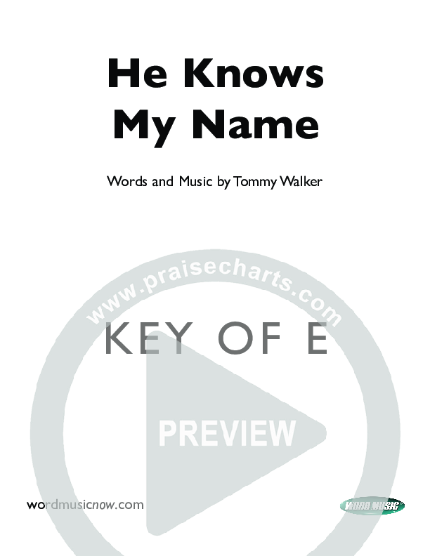 He Knows My Name Orchestration (Tommy Walker)