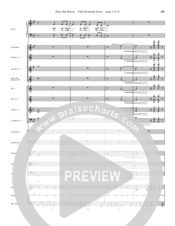 Hear Our Praises Conductor's Score (Reuben Morgan)