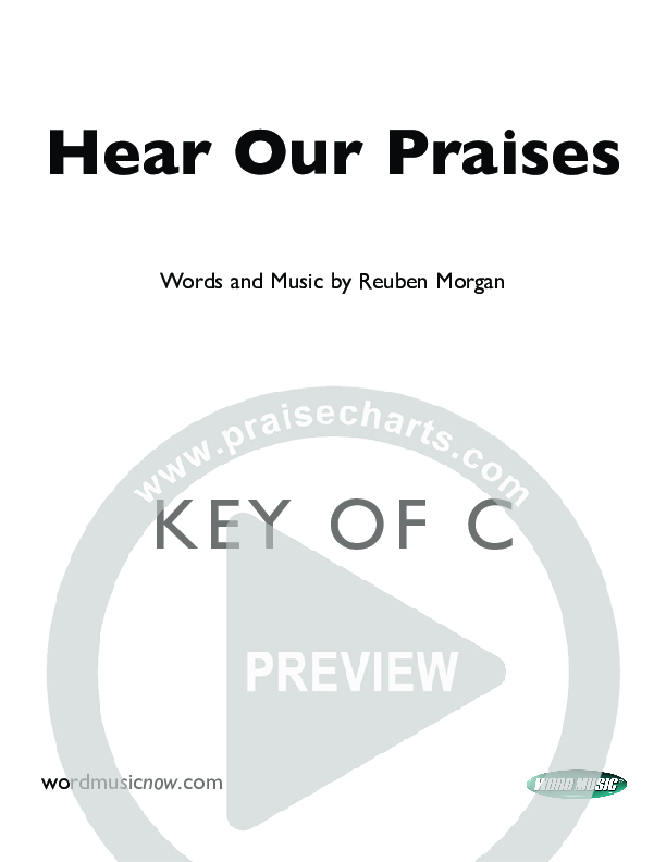 Hear Our Praises Cover Sheet (Reuben Morgan)