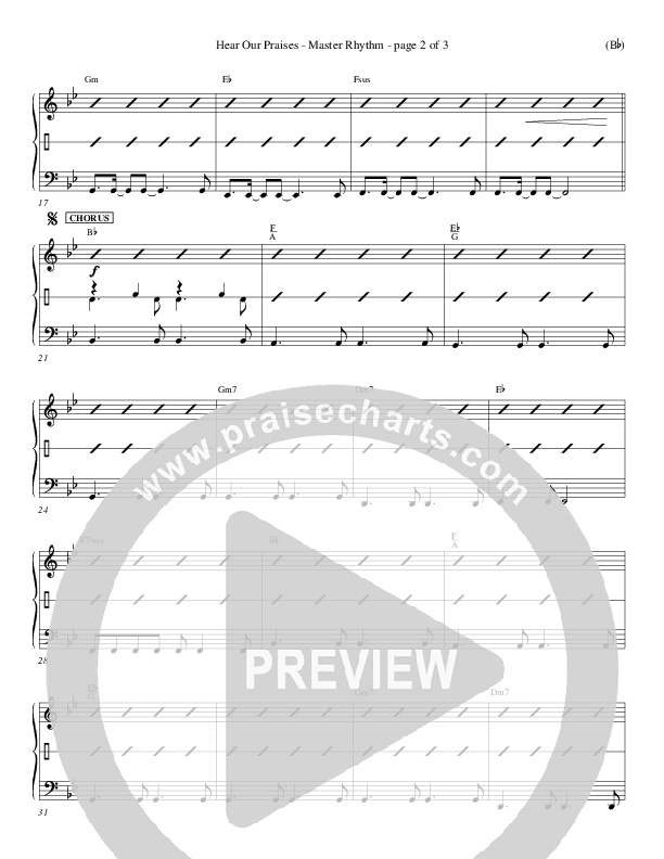 Hear Our Praises Rhythm Chart (Reuben Morgan)