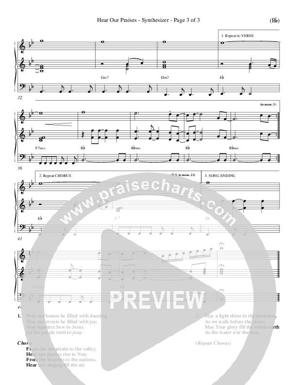 Hear Our Praises Synth (Reuben Morgan)