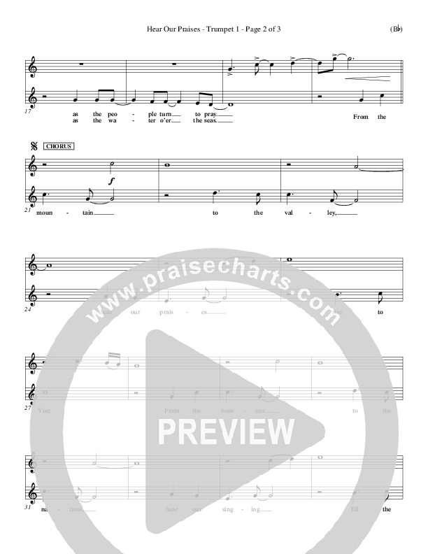 Hear Our Praises Trumpet 1 (Reuben Morgan)