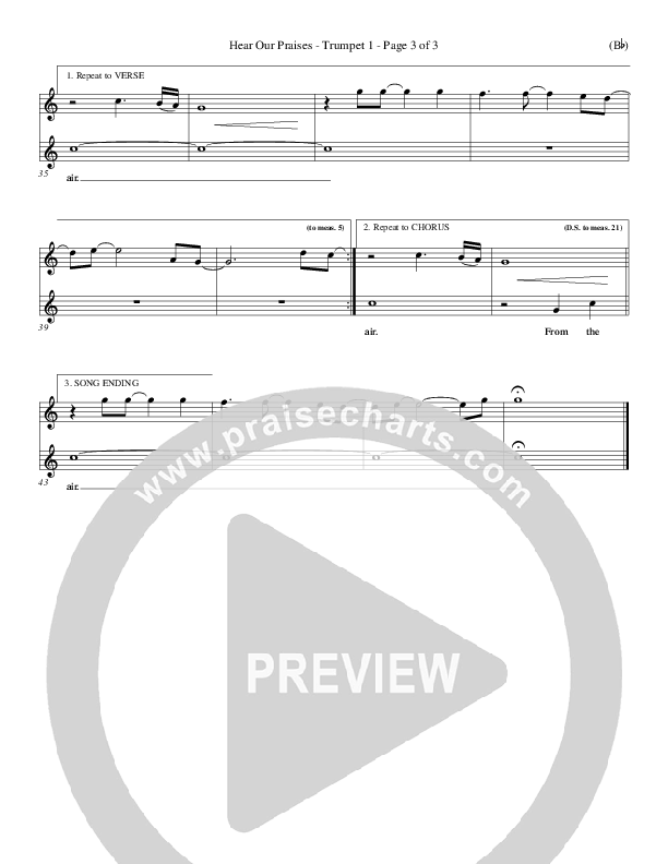 Hear Our Praises Trumpet 1 (Reuben Morgan)