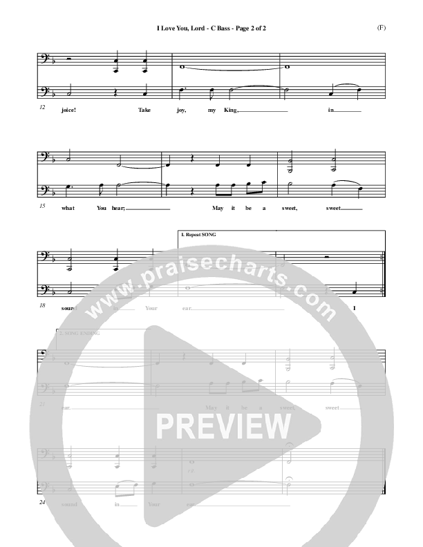 I Love You Lord Contrabass (Laurie Klein)