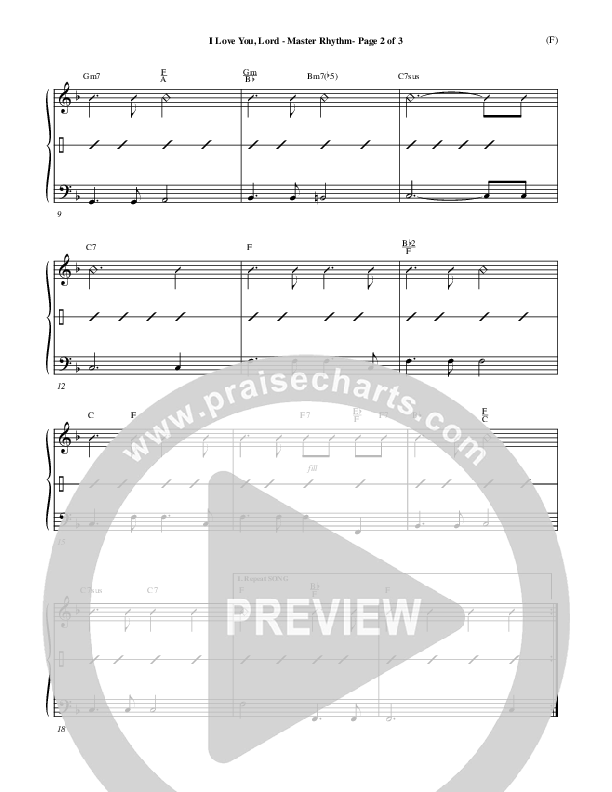 I Love You Lord Rhythm Chart (Laurie Klein)