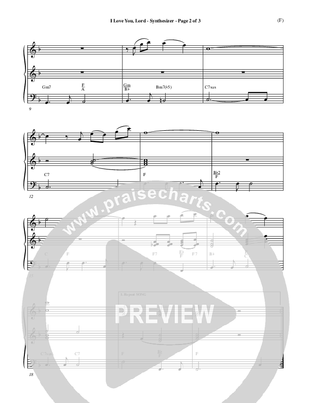 I Love You Lord Synth (Laurie Klein)