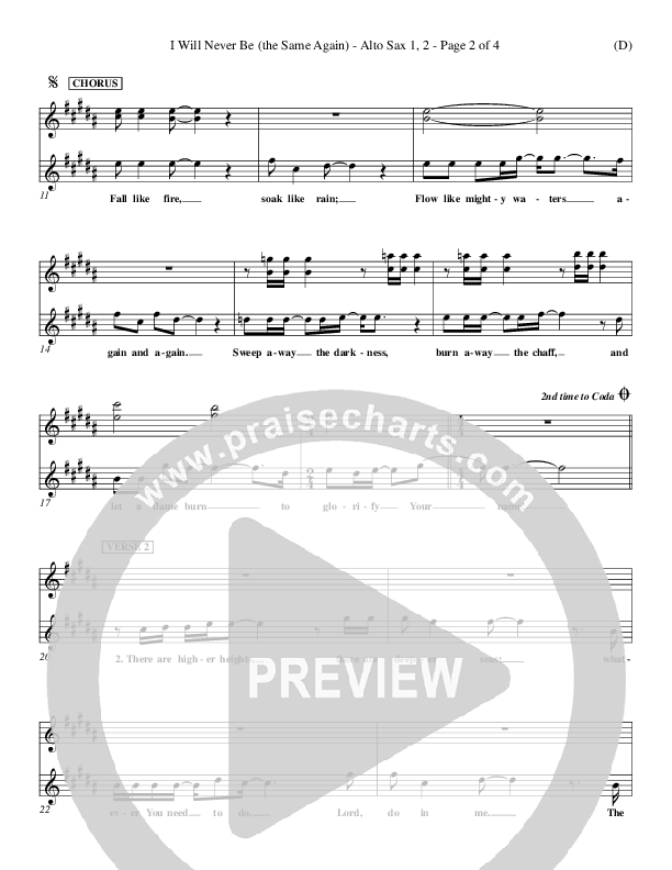 I Will Never Be Alto Sax 1/2 (Geoff Bullock)