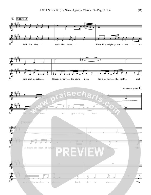 I Will Never Be Clarinet 3 (Geoff Bullock)