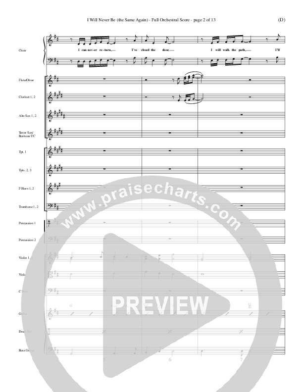I Will Never Be Conductor's Score (Geoff Bullock)