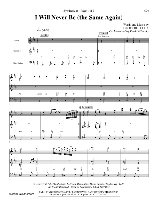 I Will Never Be Synth (Geoff Bullock)