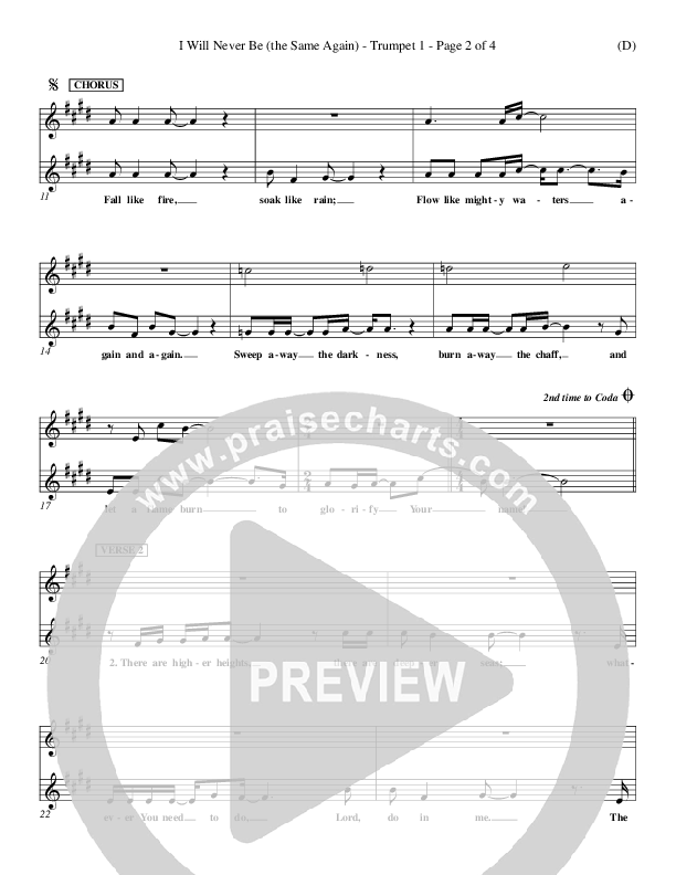 I Will Never Be Trumpet 1 (Geoff Bullock)