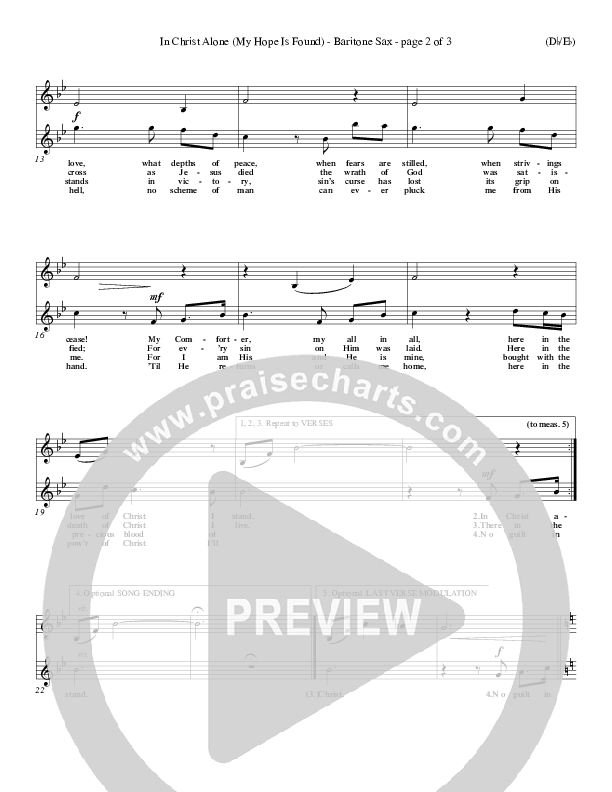 In Christ Alone Bari Sax (Stuart Townend)