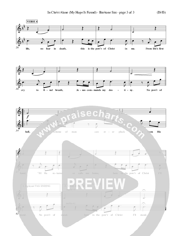 In Christ Alone Bari Sax (Stuart Townend)