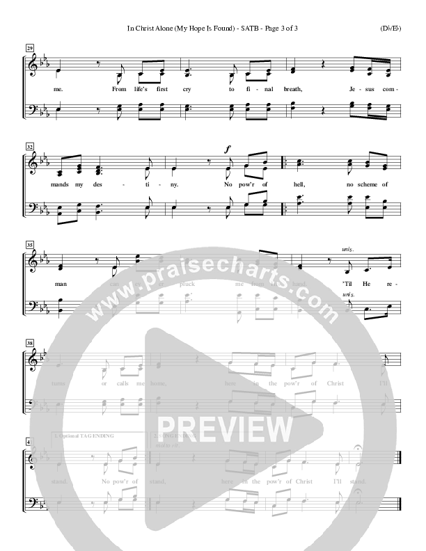 In Christ Alone Choir Vocals (SATB) (Stuart Townend)