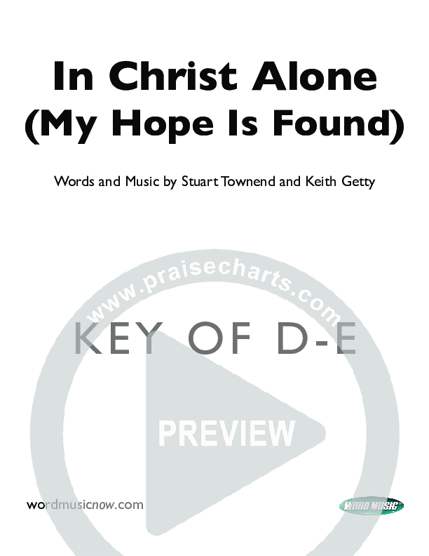 In Christ Alone Cover Sheet (Stuart Townend)
