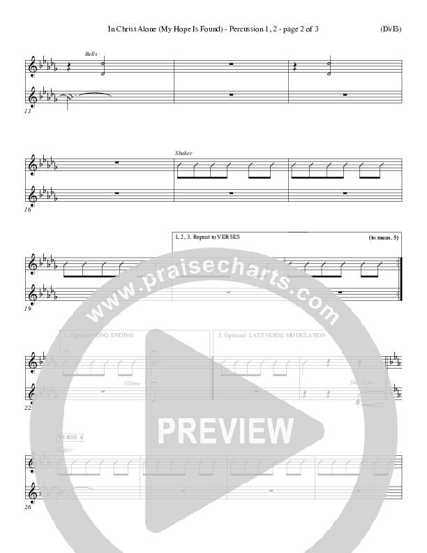 In Christ Alone Percussion 1/2 (Stuart Townend)