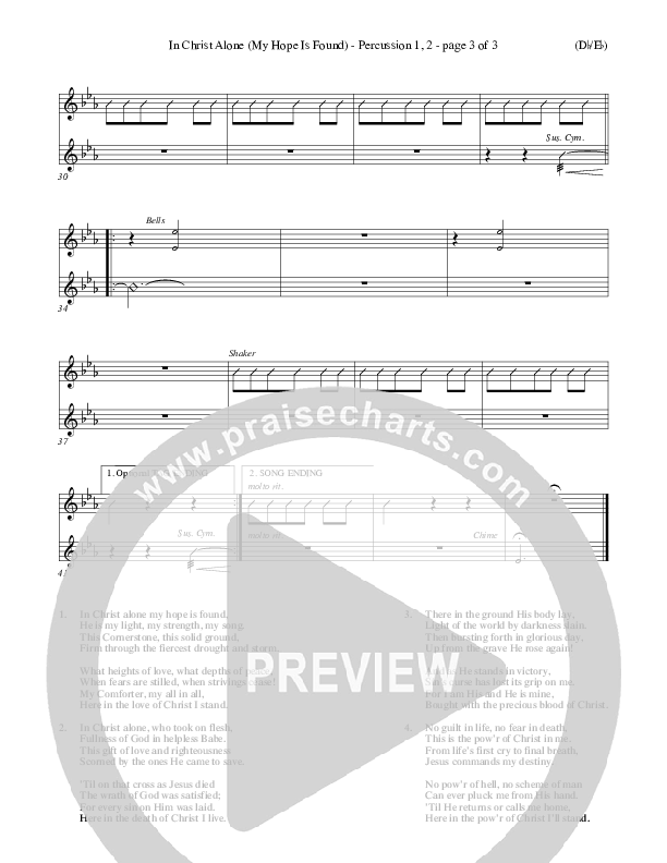 In Christ Alone Percussion 1/2 (Stuart Townend)