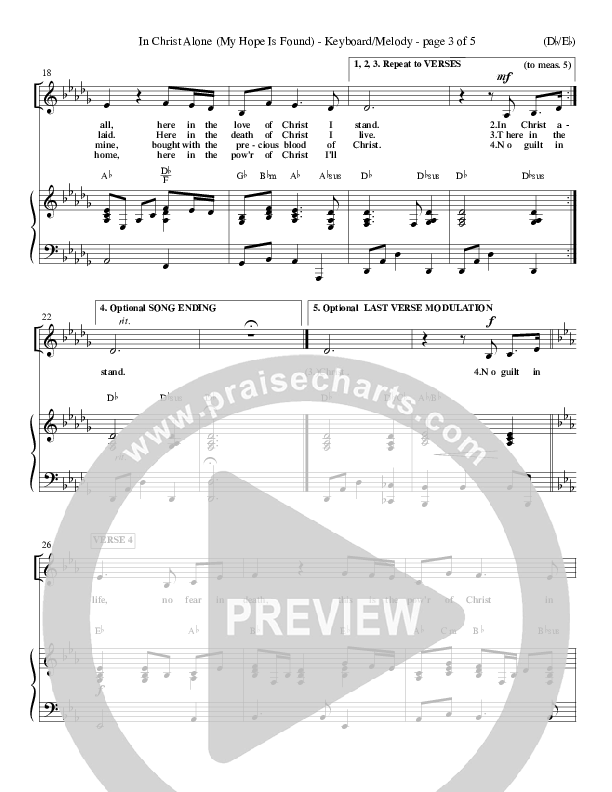 In Christ Alone Lead Sheet (Stuart Townend)