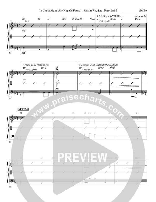 In Christ Alone Rhythm Chart (Stuart Townend)