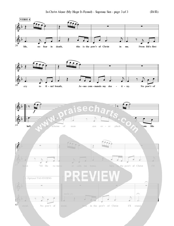 In Christ Alone Soprano Sax (Stuart Townend)