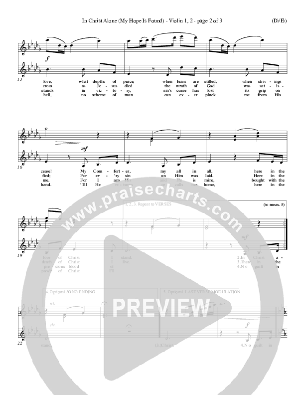 In Christ Alone Violin 1/2 (Stuart Townend)