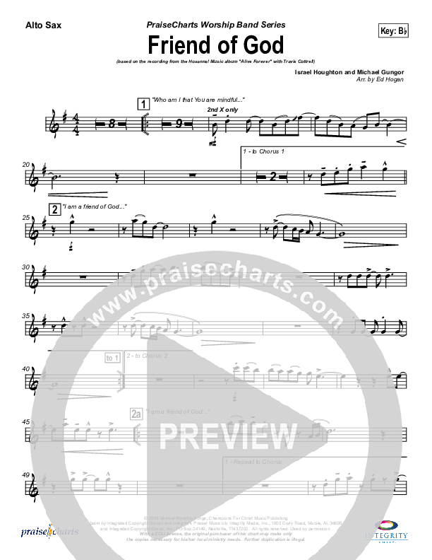 Friend Of God Alto Sax (Travis Cottrell)