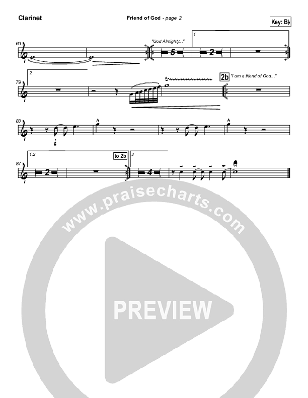 Friend Of God Clarinet (Travis Cottrell)