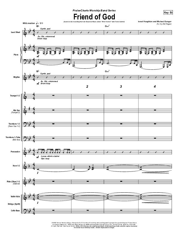 Friend Of God Conductor's Score (Travis Cottrell)