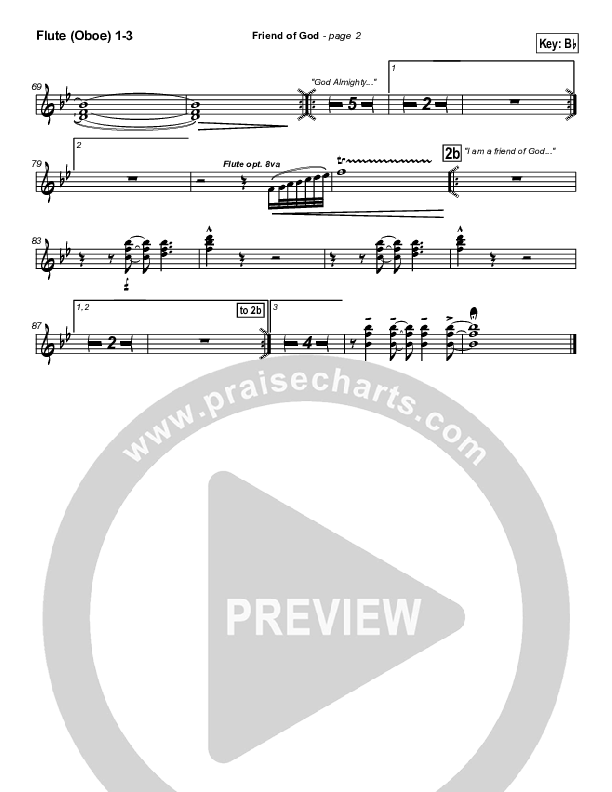 Friend Of God Flute/Oboe 1/2/3 (Travis Cottrell)