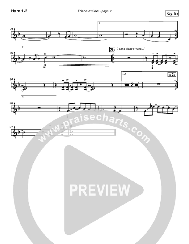 Friend Of God French Horn 1/2 (Travis Cottrell)