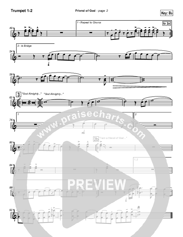 Friend Of God Trumpet 1,2 (Travis Cottrell)