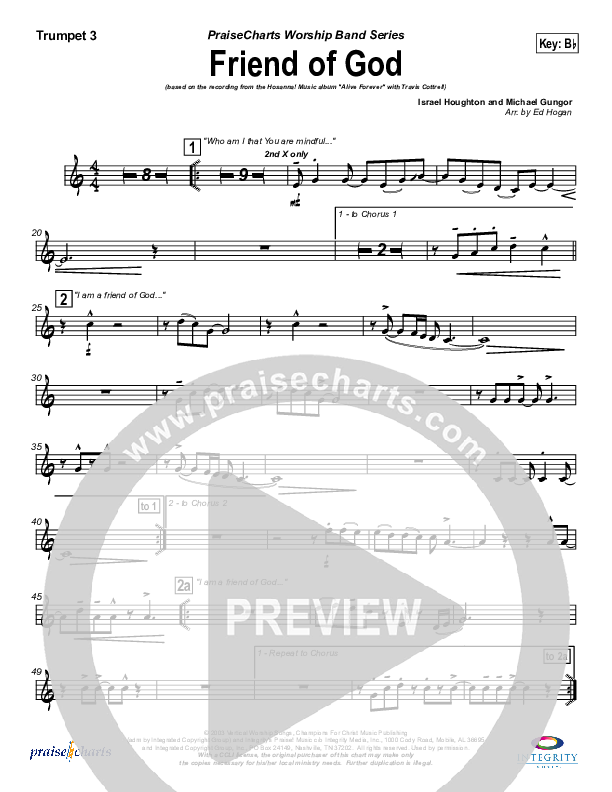 Friend Of God Trumpet 3 (Travis Cottrell)