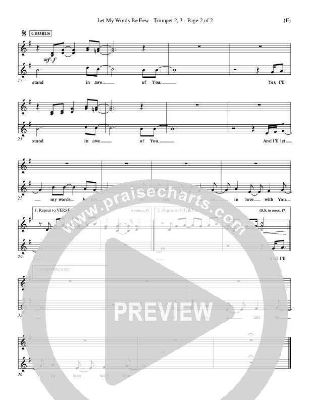 Let My Words Be Few Trumpet 2/3 (Matt Redman)