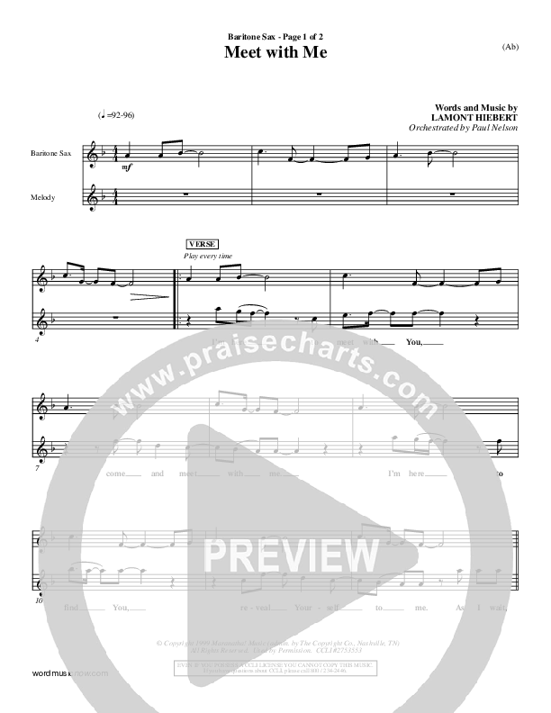 Meet With Me Bari Sax (Lamont Hiebert)