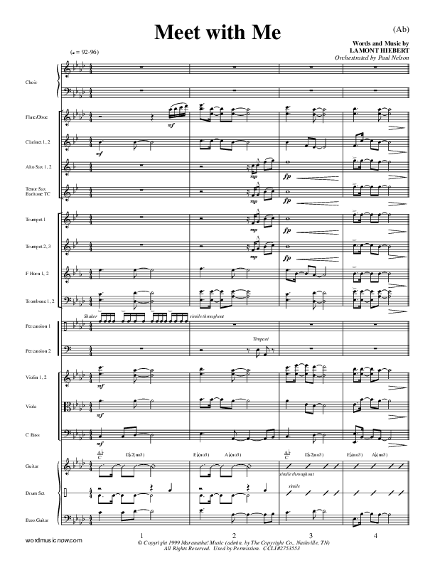 Meet With Me Conductor's Score (Lamont Hiebert)