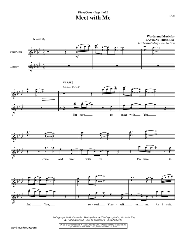 Meet With Me Flute/Oboe (Lamont Hiebert)