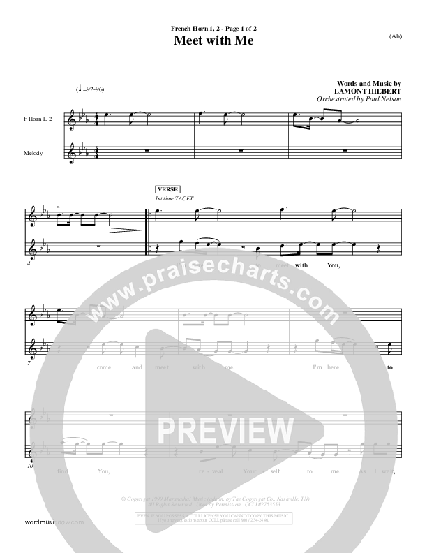 Meet With Me French Horn 1/2 (Lamont Hiebert)