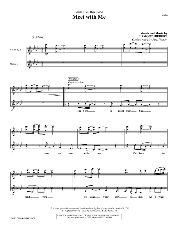 Meet With Me Violin 1/2 (Lamont Hiebert)