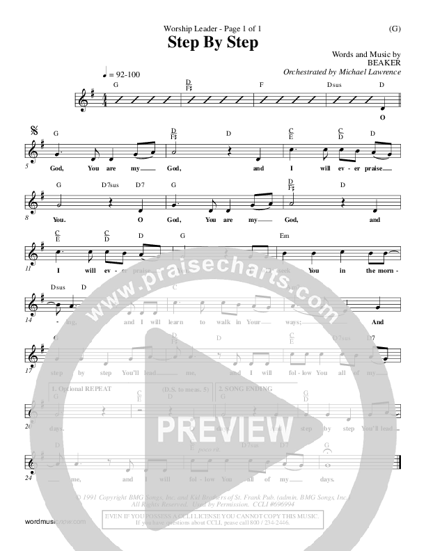 Step By Step Lead Sheet (David Strasser)