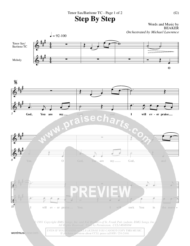 Step By Step Tenor Sax/Baritone T.C. (David Strasser)